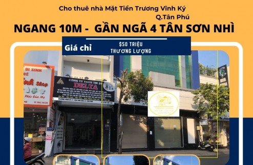 Cho thuê nhà Mặt Tiền Trương Vĩnh Ký 220m2, 2Lầu,50 triệu, NGANG 10M